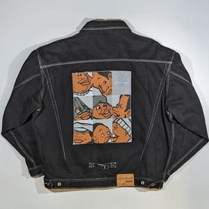 Vintage Platinum FUBU Fat Albert Denim Jacket Dark Wash Mens Size 3XL Y2K